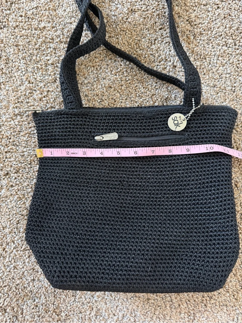 THE SAK Black Knit Shoulder Bag